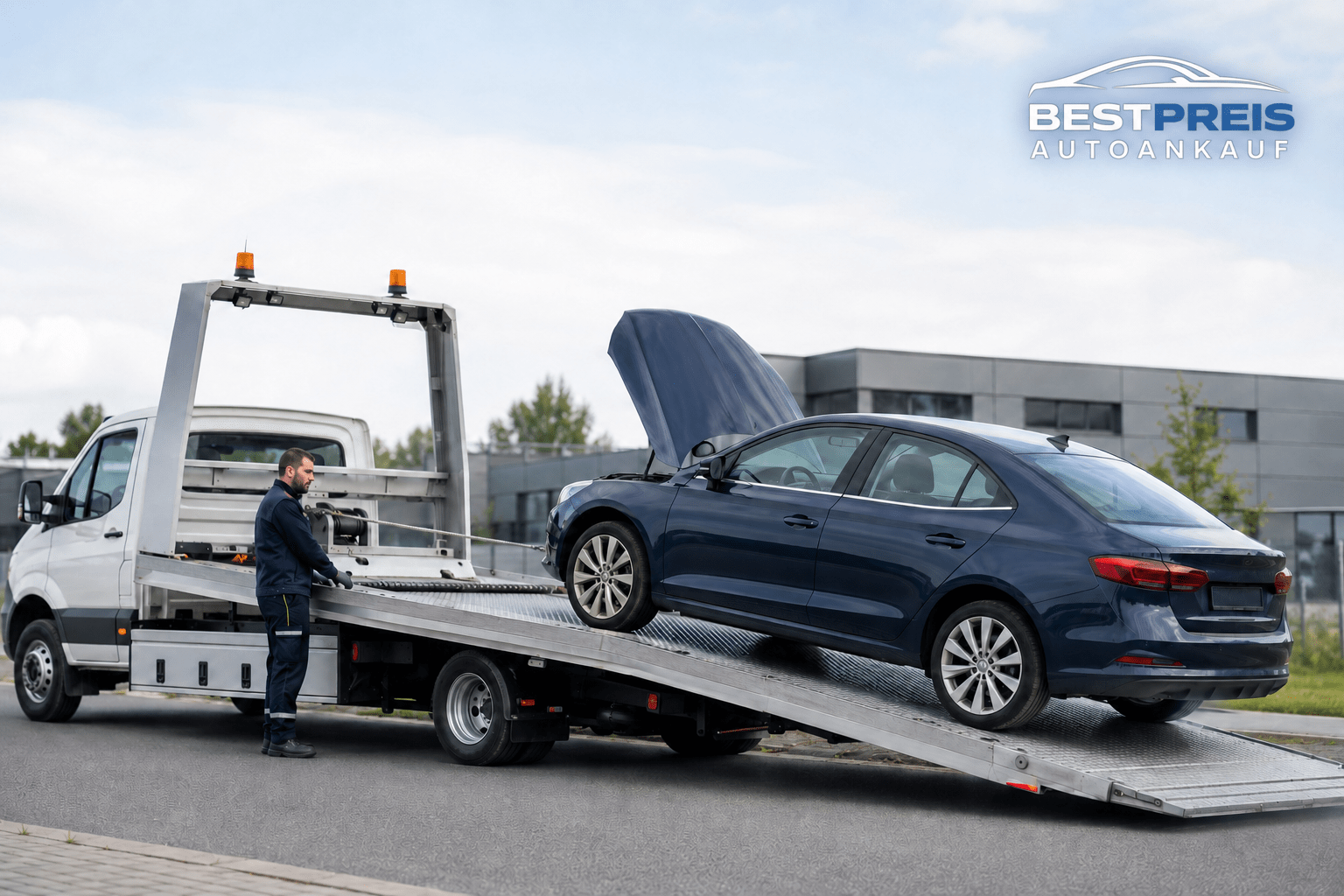 Kostenlose Abholung eines nicht fahrbereiten Autos mit Motorschaden